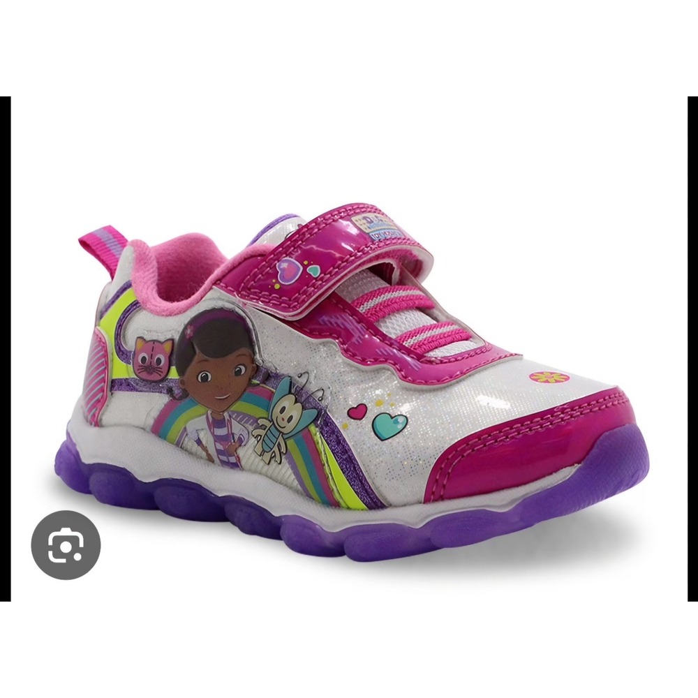 Disney Doc McStuffins Toddler Girls Light-Up Rainbow Athletic Sneakers